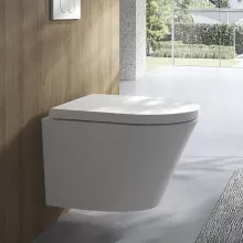   Sapho Paco Short mélyöblítésű fali kerámia WC csésze Rimless, ülőke nélkül, fehér PZ1012SH