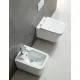 Sapho Porto fali kerámia bidé 36x52,2 cm csaplyukkal és túlfolyóval, fehér PZ4015