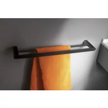 Sapho Flori dupla törölközőtartó 60 cm, fekete RF011/15
