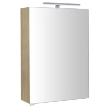  Sapho Riwa ajtós tükrös szekrény LED világítással 50x70x17 cm, bardini szilva RIW050-0013