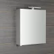 Sapho Riwa ajtós tükrös szekrény LED világítással 50x70x17 cm, fényes fehér RIW050-0030