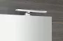 Sapho Riwa ajtós tükrös szekrény LED világítással 50x70x17 cm, fényes fehér RIW050-0030