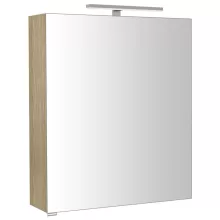   Sapho Riwa ajtós tükrös szekrény LED világítással 60x70x17 cm, bardini szilva RIW060-0013