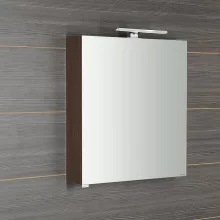   Sapho Riwa ajtós tükrös szekrény LED világítással 60x70x17 cm, rusztikus fenyő RIW060-0016