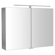   Sapho Riwa két ajtós tükrös szekrény LED világítással 81x70x17cm, ezüst tölgy RIW080-0011