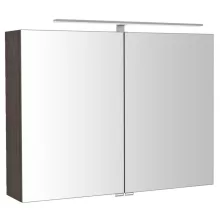   Sapho Riwa két ajtós tükrös szekrény LED világítással 81x70x17 cm, rusztikus fenyő RIW080-0016