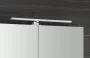Sapho Riwa két ajtós tükrös szekrény LED világítással 81x70x17 cm, fényes fehér RIW080-0030