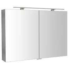   Sapho Riwa két ajtós tükrös szekrény LED világítással 101x70x17 cm, ezüst tölgy RIW100-0011