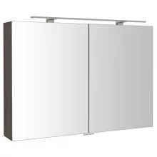  Sapho Riwa két ajtós tükrös szekrény LED világítással 101x70x17 cm, rusztikus fenyő RIW100-0016