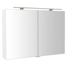   Sapho Riwa két ajtós tükrös szekrény LED világítással 101x70x17 cm, fényes fehér RIW100-0030