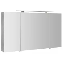   Sapho Riwa három ajtós tükrös szekrény LED világítással 121x70x17 cm, ezüst tölgy RIW120-0011