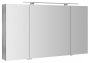 Sapho Riwa három ajtós tükrös szekrény LED világítással 121x70x17 cm, ezüst tölgy RIW120-0011
