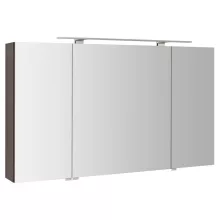   Sapho Riwa három ajtós tükrös szekrény LED világítással 121x70x17 cm, rusztikus fenyő RIW120-0016