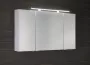 Sapho Riwa három ajtós tükrös szekrény LED világítással 121x70x17 cm, rusztikus fenyő RIW120-0016