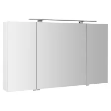   Sapho Riwa három ajtós tükrös szekrény LED világítással 121x70x17 cm, fényes fehér RIW120-0030