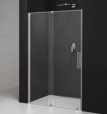 Sapho Rolls Line toló zuhanyajtó 140x200 cm, transzparent üveg, króm profilszín RL1415