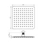 Sapho RAINFALL inox fejzuhany 250x250 mm, króm RN564