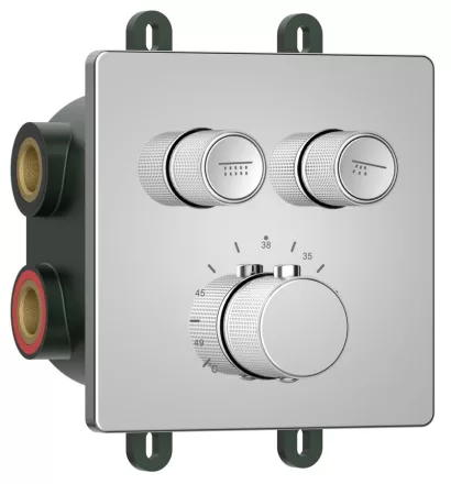 Sapho Iconic Smartselect falba süllyesztett termosztatikus csaptelep, 2-irányú, króm RP042