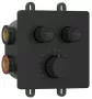 Sapho Iconic Smartselect falba süllyesztett termosztatikus csaptelep, 2-irányú, matt fekete RP042B