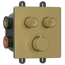   Sapho Iconic Smartselect falba süllyesztett termosztatikus csaptelep, 2-irányú, matt arany RP042GB