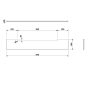 Sapho Ponte rockstone polc 870x12x150 mm, fehér RS008