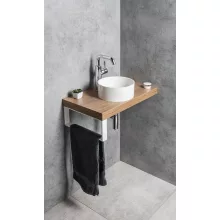   Sapho Sanna öntött márvány mosdótál 25 cm, fehér SA250
