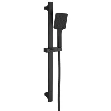 Sapho zuhanyszett 680 mm zuhanyrúddal és esőztető kézizuhannyal, matt fekete SC815B