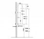Sapho Reitano Antena zuhanyrendszer termosztátos csapteleppel, króm SET041