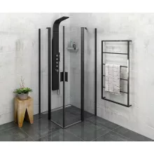   Sapho Ska fali törölközőtartó 60x115x10cm, matt fekete SKA502