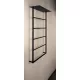 Sapho Ska törölközőtartó polccal 604x1184 mm, matt fekete kivitelben