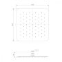 Sapho Slim fejzuhany 300x300 mm, matt arany SL101GB