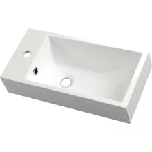   Sapho Small Ariana öntött márvány mosdó 50x25cm, balos, fehér SM012