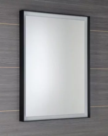 Sapho Sort tükör LED világítással 60x80 cm, matt fekete ST080