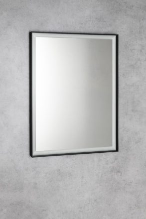 Sapho SORT szenzoros fali tükör LED világítással 60x80 cm, matt fekete kerettel ST080S