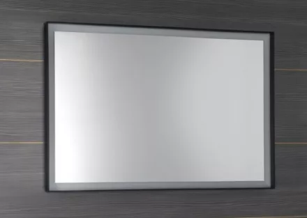 Sapho Sort tükör LED világítással 100x70 cm, matt fekete ST100