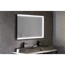   Sapho Sort tükör LED világítással 120x70 cm, matt fekete ST120