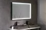 Sapho Sort tükör LED világítással 120x70 cm, matt fekete ST120
