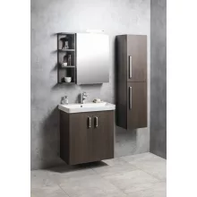   Sapho Theia két ajtós mosdótartó szekrény 66x70x35 cm állítható polccal és krómozott fogantyúval, rusztikus fenyő TH072-1616