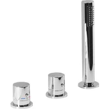   Sapho Go 2 irányú termosztátos kádperemre szerelhető 3 részes csaptelep, króm TH102