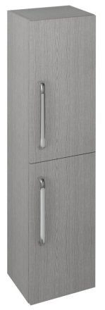 Sapho Theia két ajtós magas szekrény 35x140x30 cm univerzális nyitással, ezüst tölgy TH350-1111