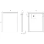 Sapho Traka szögletes tükör 60x80cm LED világítással és polccal TK060
