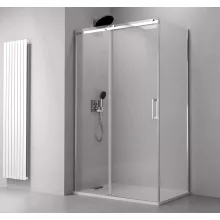   Polysan Thron Line Round szögletes zuhanykabin átlátszó üveggel 1000x700 mm, króm profil TL1070-5005