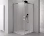 Polysan Thron Line Round sarokbelépős zuhanykabin átlátszó üveggel 1000x900 mm, króm profil TL2090-5005