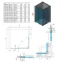 Polysan Thron Line Round sarokbelépős zuhanykabin átlátszó üveggel 800x800 mm, króm profil TL2880-5005