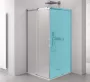 Sapho POLYSAN THRON LINE tolóajtó fix résszel 110x200 cm sarokbelépőhöz, króm profil TL5211