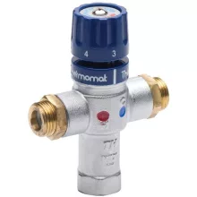   Sapho termosztátos keverőszelep visszacsapó szeleppel, króm TMT12MPM