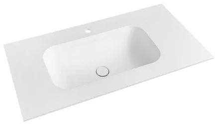 Sapho Treos Rockstone beépíthető mosdó 77x51 cm, matt fehér TS077-0101