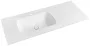 Sapho Treos Rockstone beépíthető mosdó pulttal 97x51 cm, balos/matt fehér TS097-0101-L