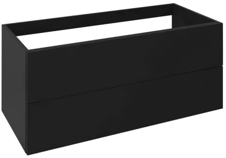 Sapho Treos 2 fiókos mosdótartó szekrény 110x53x50,5 cm, matt fekete TS110-3535