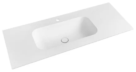 Sapho Treos Rockstone beépíthető mosdó 112x51 cm, matt fehér TS112-0101